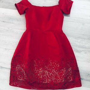 Marchesa Notte red dress